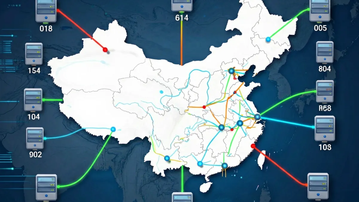 一起草 17.c 线路对比示意图，展示多条网络入口在地图上的分布与连接状态