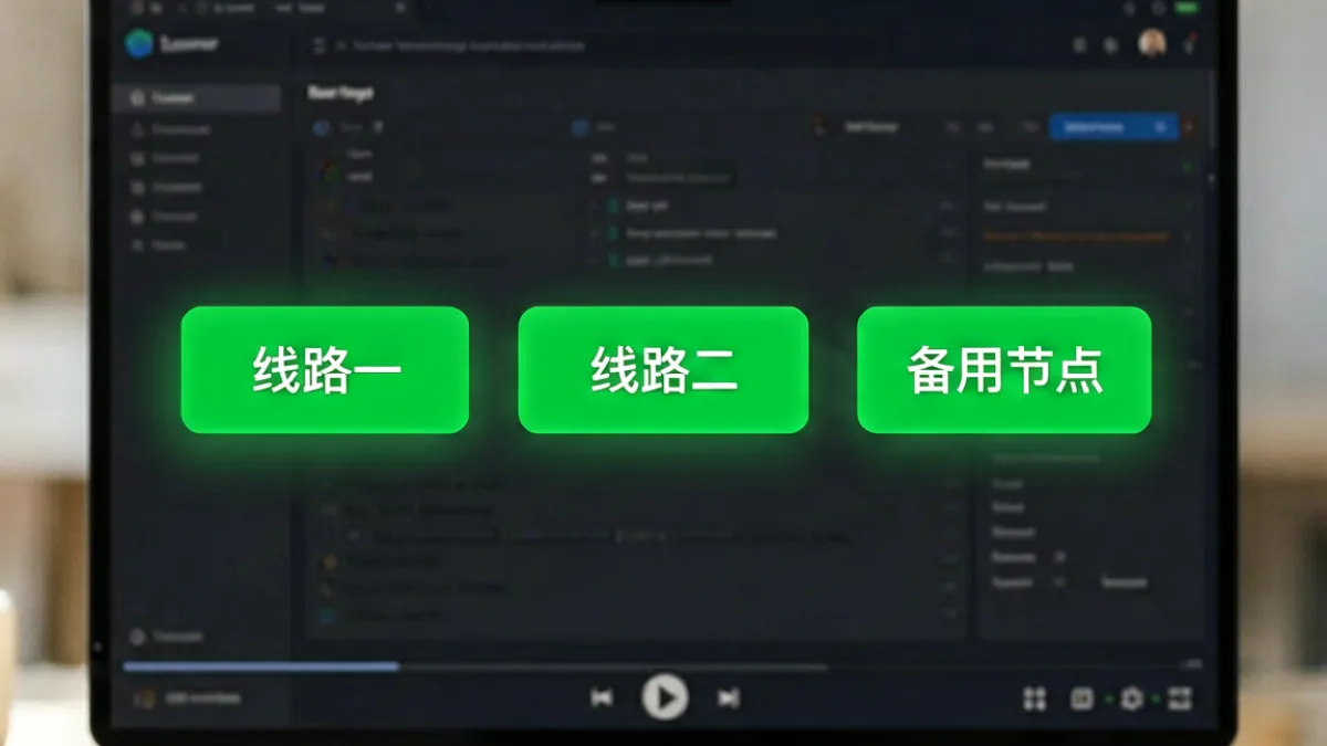 17c一起草备用线路入口页面，显示多个可切换的播放节点